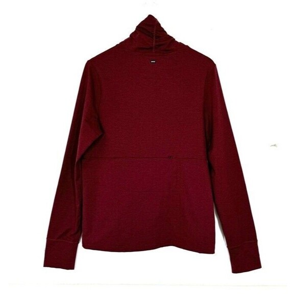 PRANA Ice Flow Long Sleeve Turtle Neck Lightweight Base Layer Warm Mulberry XL - Picture 3 of 7